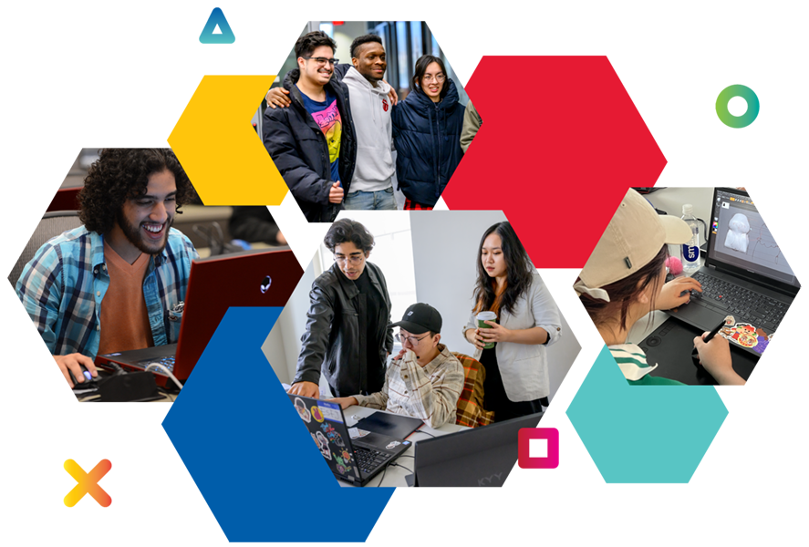 Collage of SMU Guildhall student photos