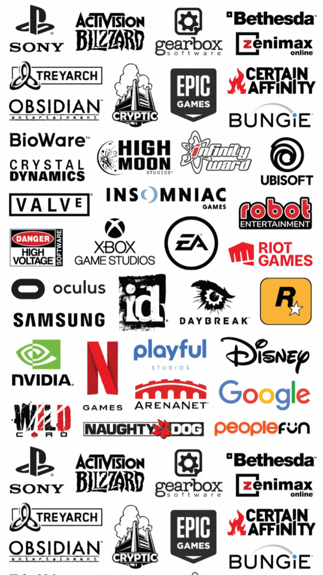 scrolling gif of company logos