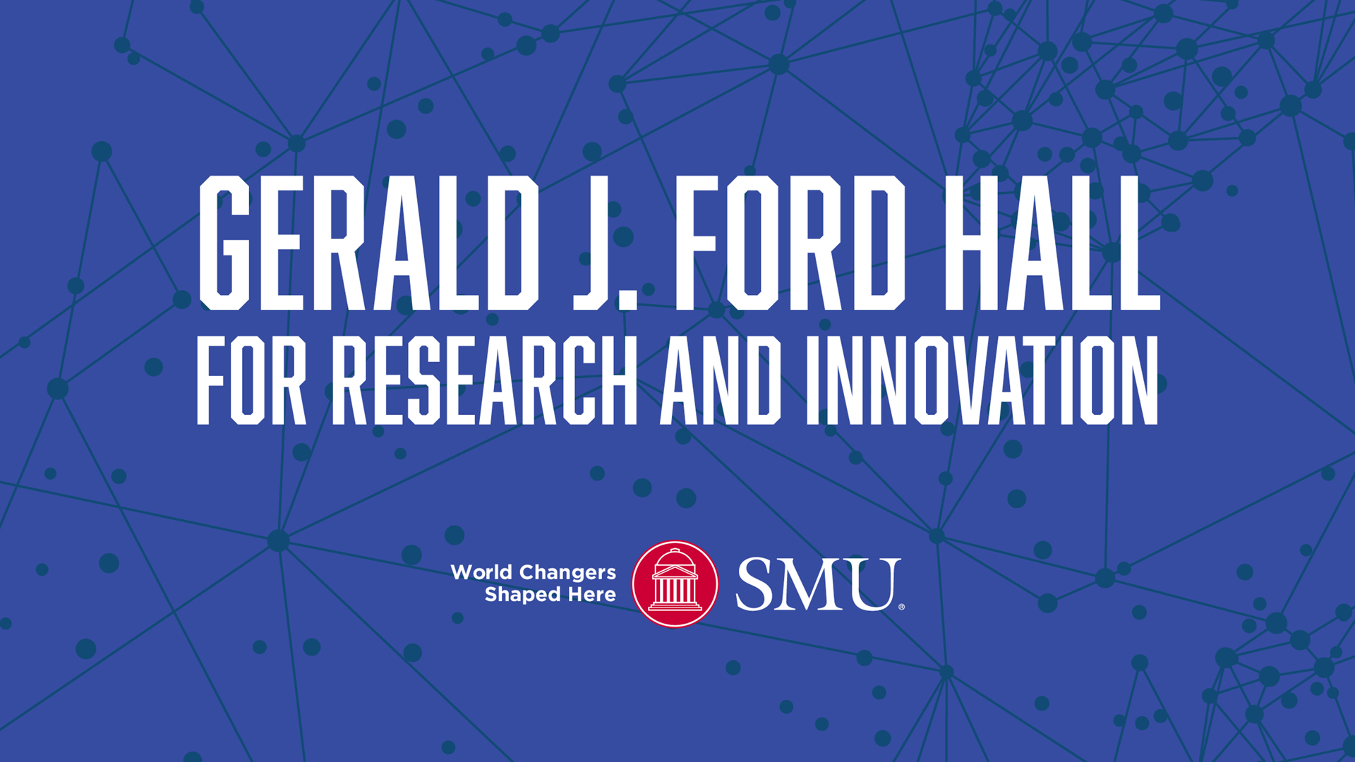 Photo of Ford Hall welcome screen