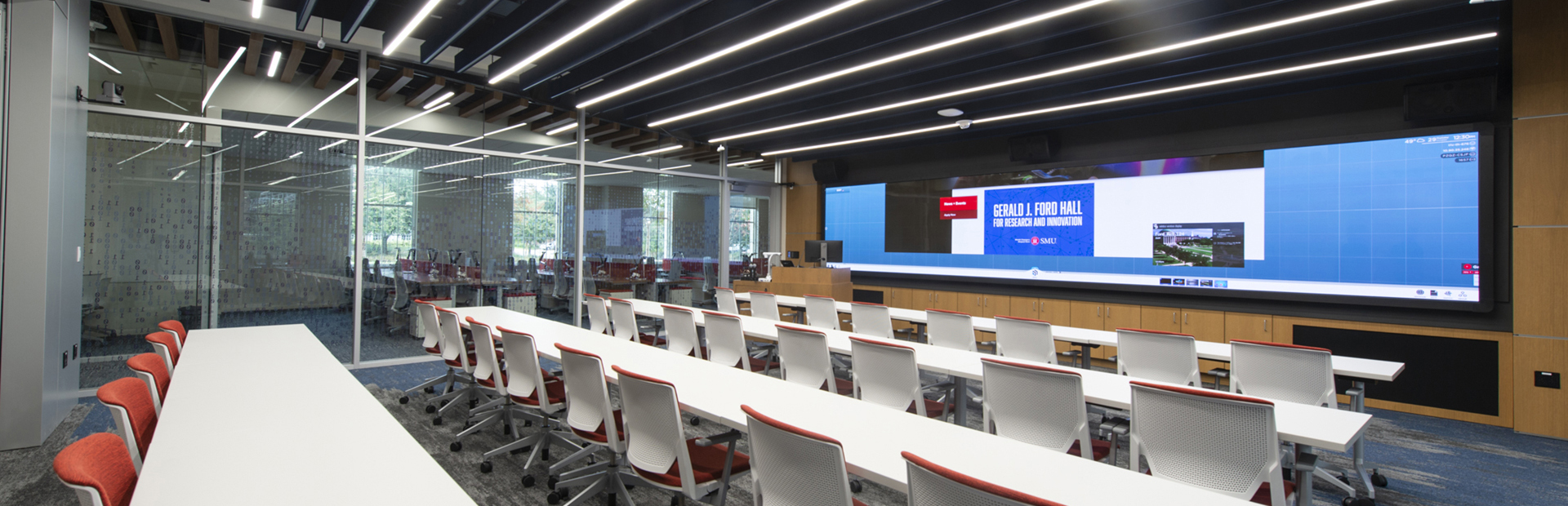 A photo of the Ford Hall Visualization Lab