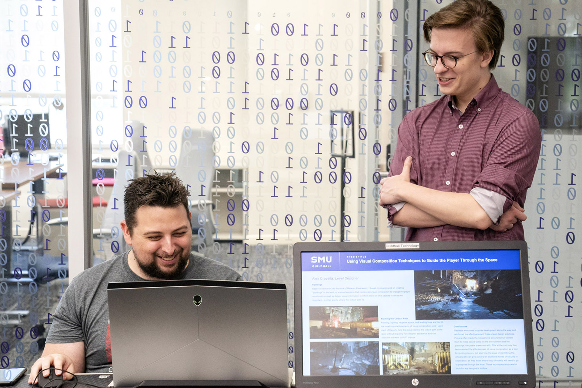 SMU Guildhall students working in class