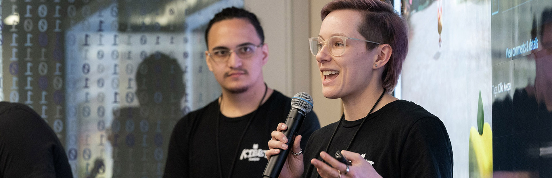 A photo of a speaking engagement in Ford Hall