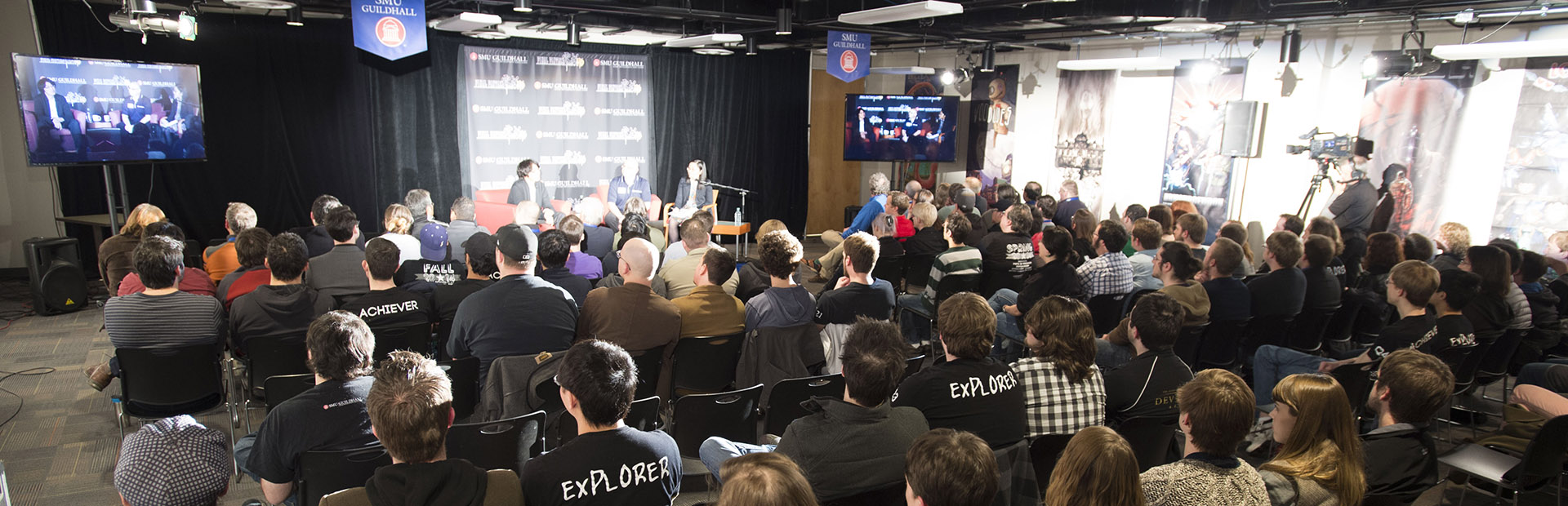 A photo from the Square Enix visit to SMU Guildhall