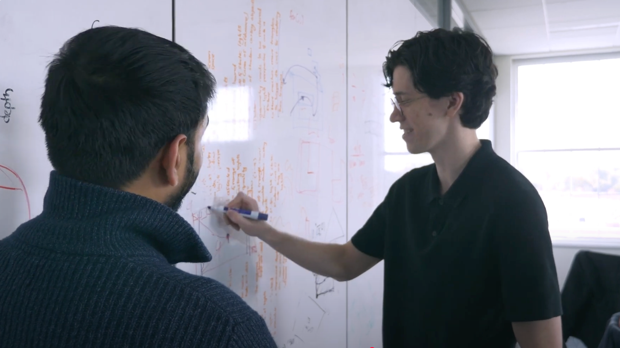 Students working in class