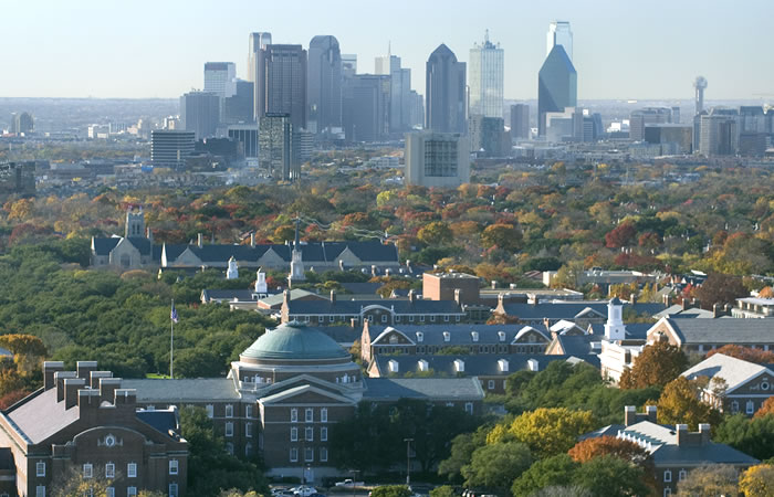 Photo of Dallas skyline from SMU