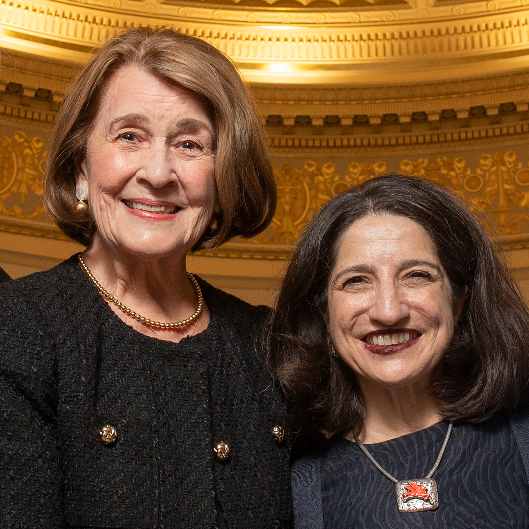 Gail Thomas ’58, founder of The Dallas Institute of Humanities and Culture, and Seemee Ali, director of The Dallas Institute of Humanities and Culture at SMU