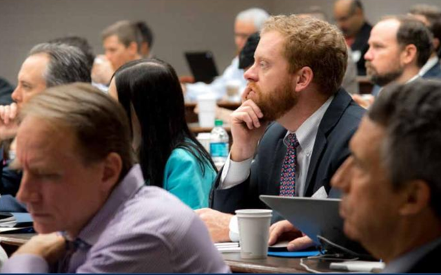 People attending a program