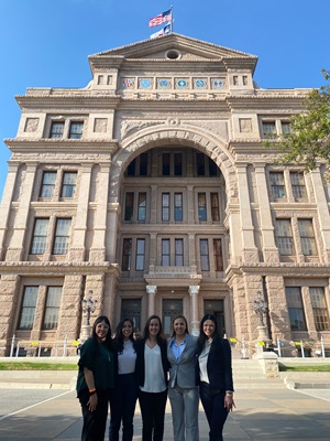 Students at Austin Courthouse