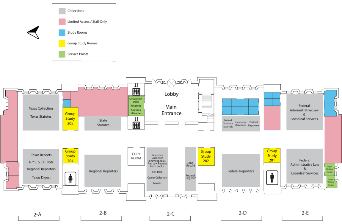 Underwood Second Floor Map 