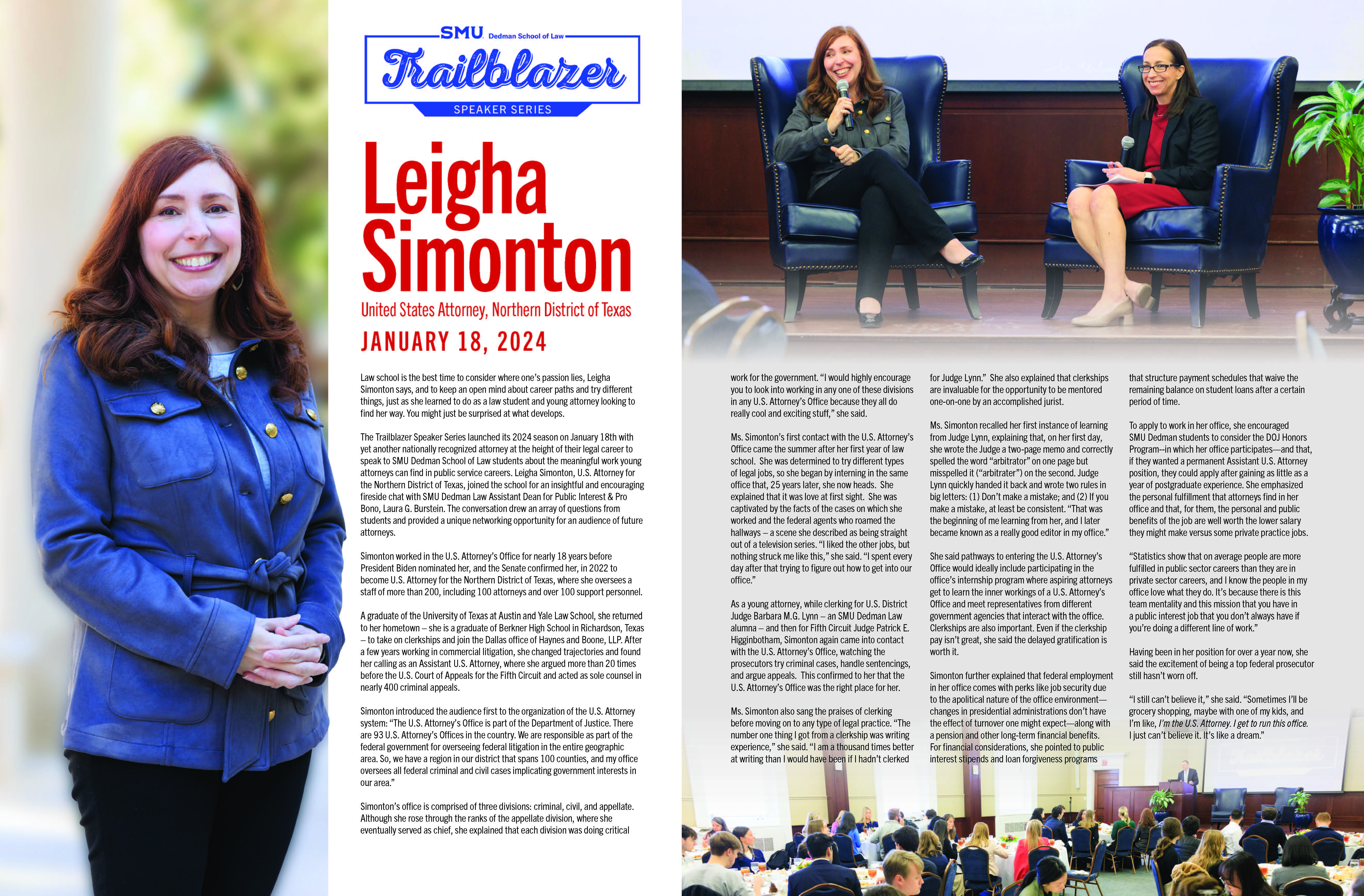 Trailblazer Series Welcomes Leigha Simonton - SMU Dedman School of Law
