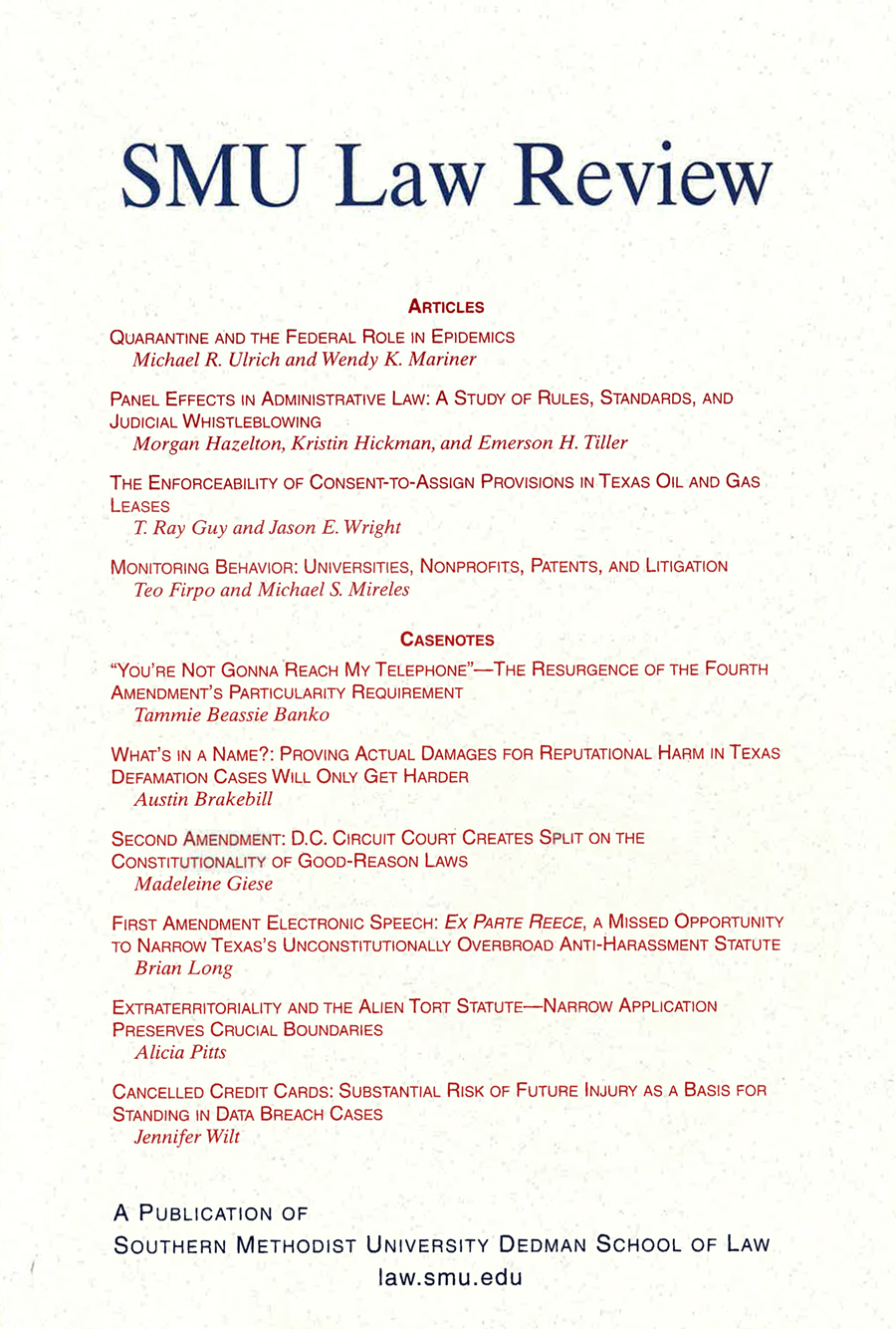 SMU Law Review