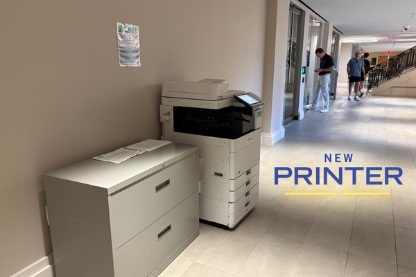 New printer on Cox Mezzanine level