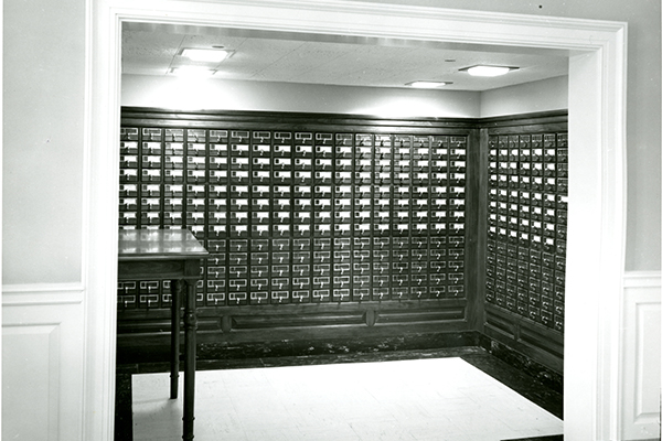 Card Catalog Alcove at Bridwell Library