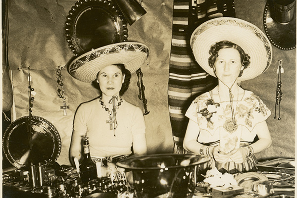 [Esther Webb Houseman and Velma Davis Dozier with their Metalwork]