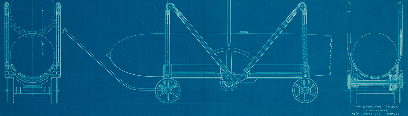 Transporting Truck, Adjustable, 45cm Whitehead Torpedo.