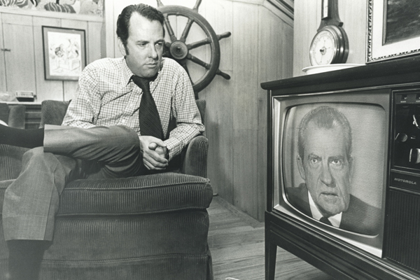 [Dallas Mayor Wes Wise Watches President Richard Nixon's Resignation]