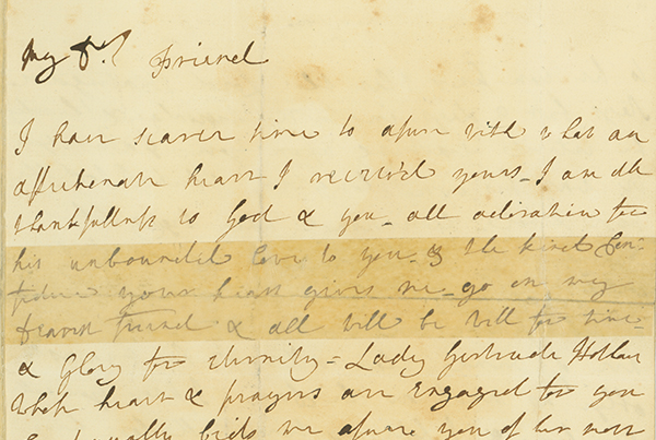 Letter to Mrs. [Anne] Grinfield