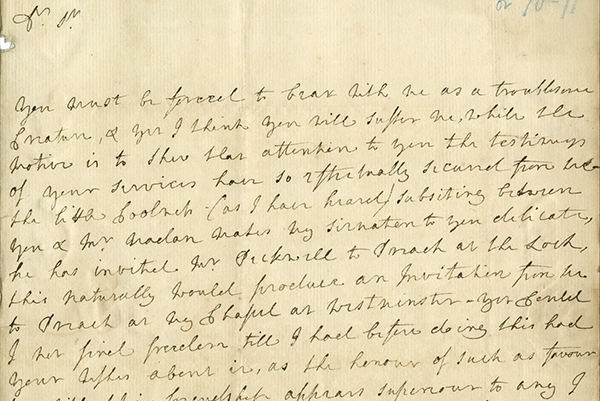 Letter to The Revd. [Thomas] Haweis, at Aldwinkle