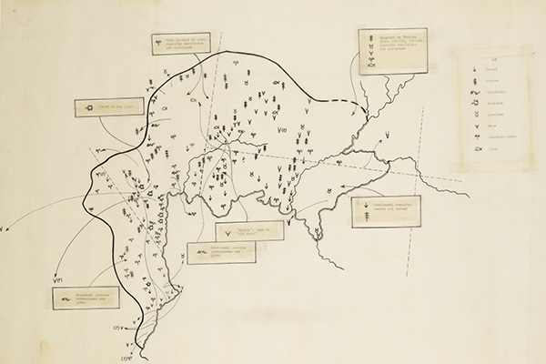 [Hand-Drawn Map of Western U.S. Southern Paiute Area]
