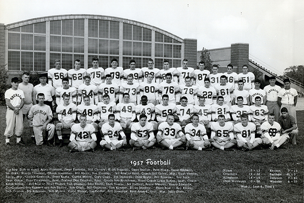 Kenneth D. Roseman as part of the Oberlin College football team