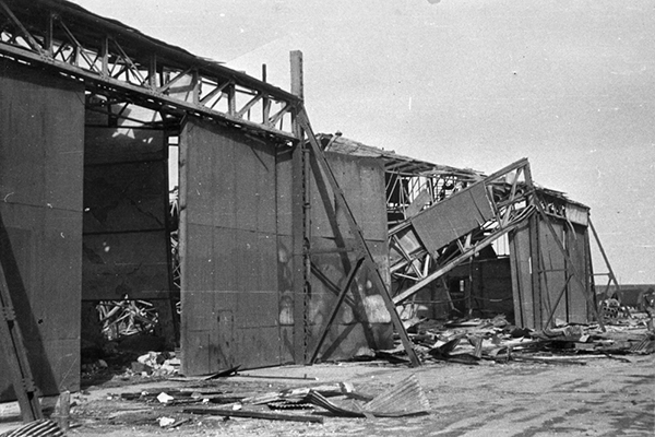 Aircraft hangar, Dachau, Germany, May 2 1945