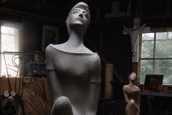 Clay Model Garden Figure, Stekoll Oil Co., Dallas, Tex.