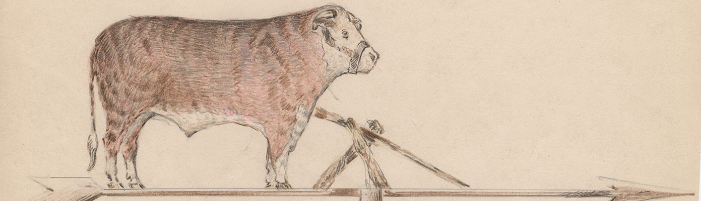 [Weather Vane with Steer Motif]