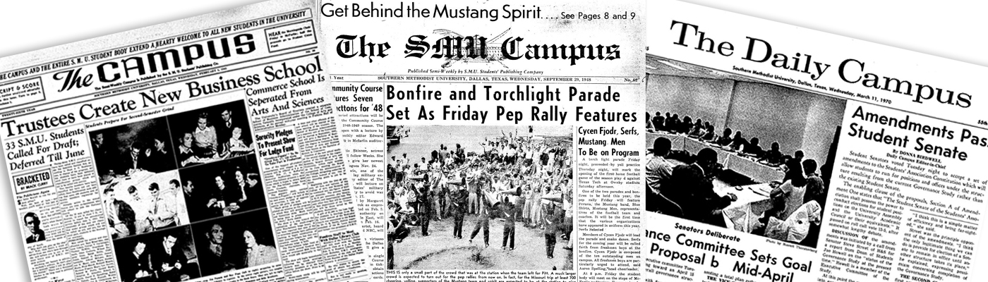 [Three Issues of the SMU Student Newspaper]