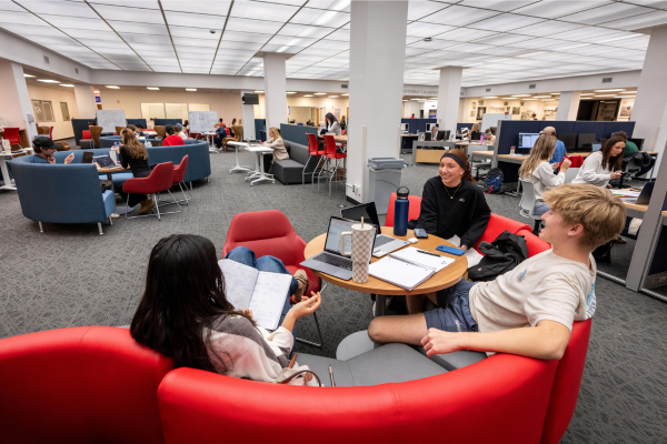Students studying in a group