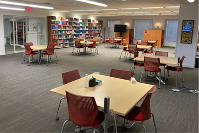 Hamon reading room with tables and chairs