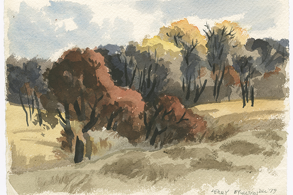 untitled landscape painting by Jerry Bywaters