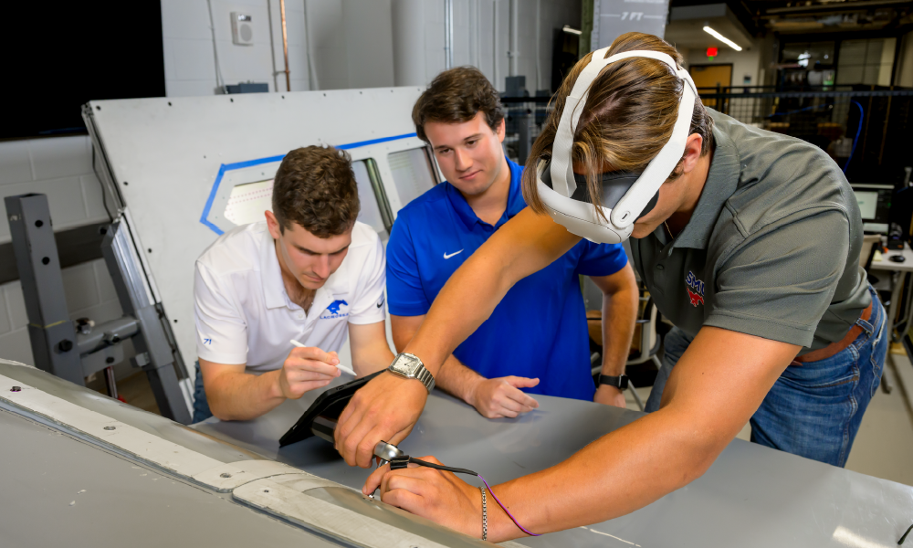 SMU engineering students use state-of-the-art technology in the Center for Digital and Human-Augmented Manufacturing