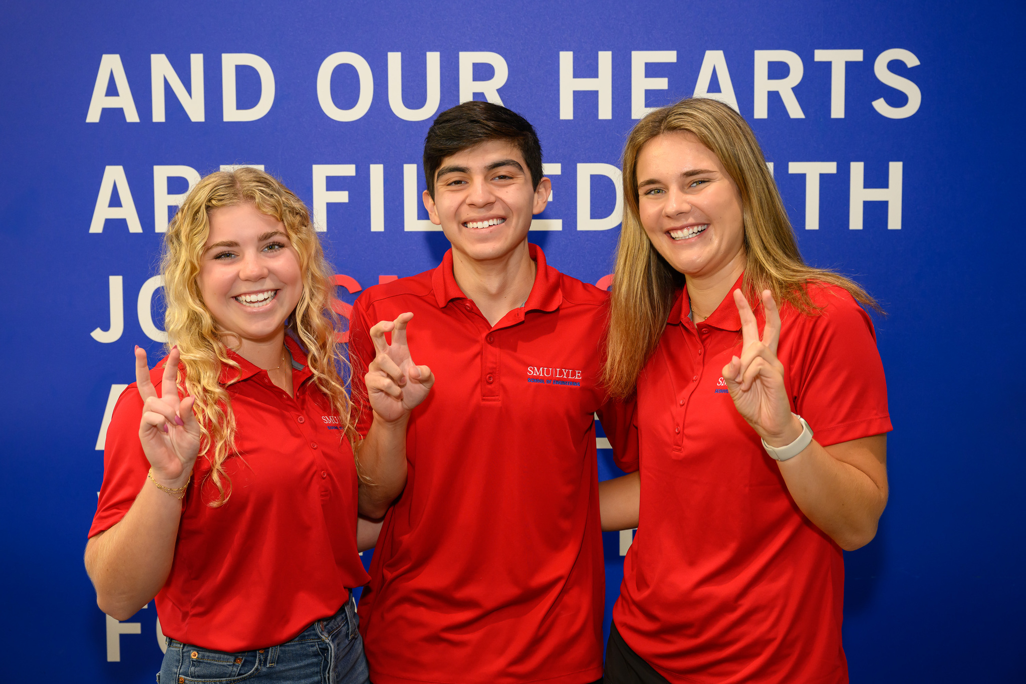 Jaden Cox (left) with other Lyle students