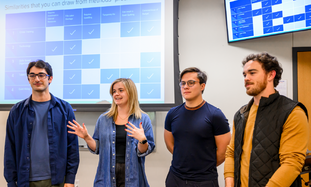 Students in Lyle’s M.S. Engineering Management program present their research.