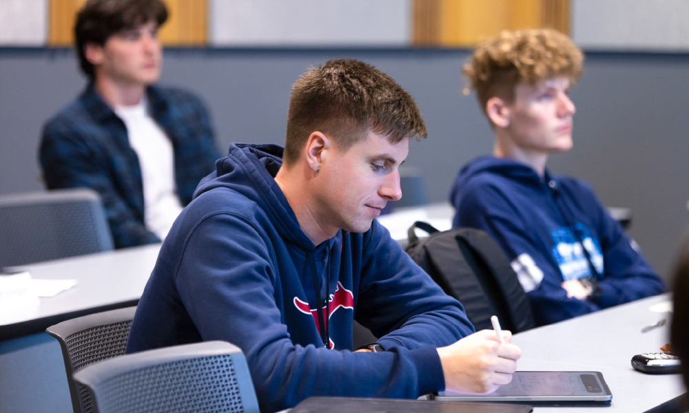 SMU Lyle M.S. systems engineering students in a state-of-the-art classroom.
