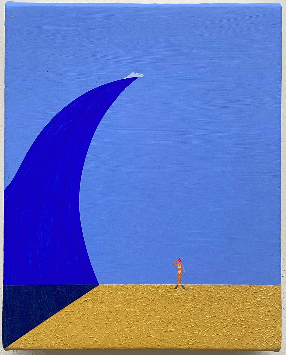 Big blue wave on a beach