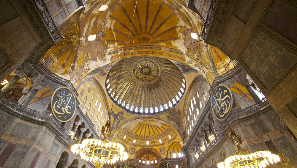 Hagia Sophia, 532-537 CE, reconsecrated 1473, Constantinople (Istanbul, Turkey) 