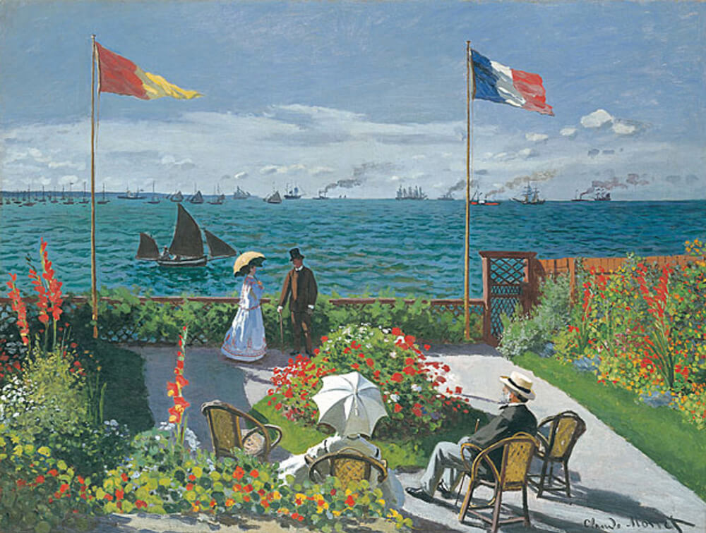 Claude Monet, Garden at Sainte-Adresse, 1867, Metropolitan Museum of Art 