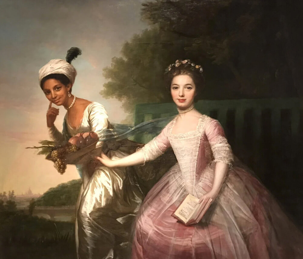 David Martin, Portrait of Dido Elizabeth Belle and Lady Elizabeth Murray, circa 1780. Scone Palace, Scotland.