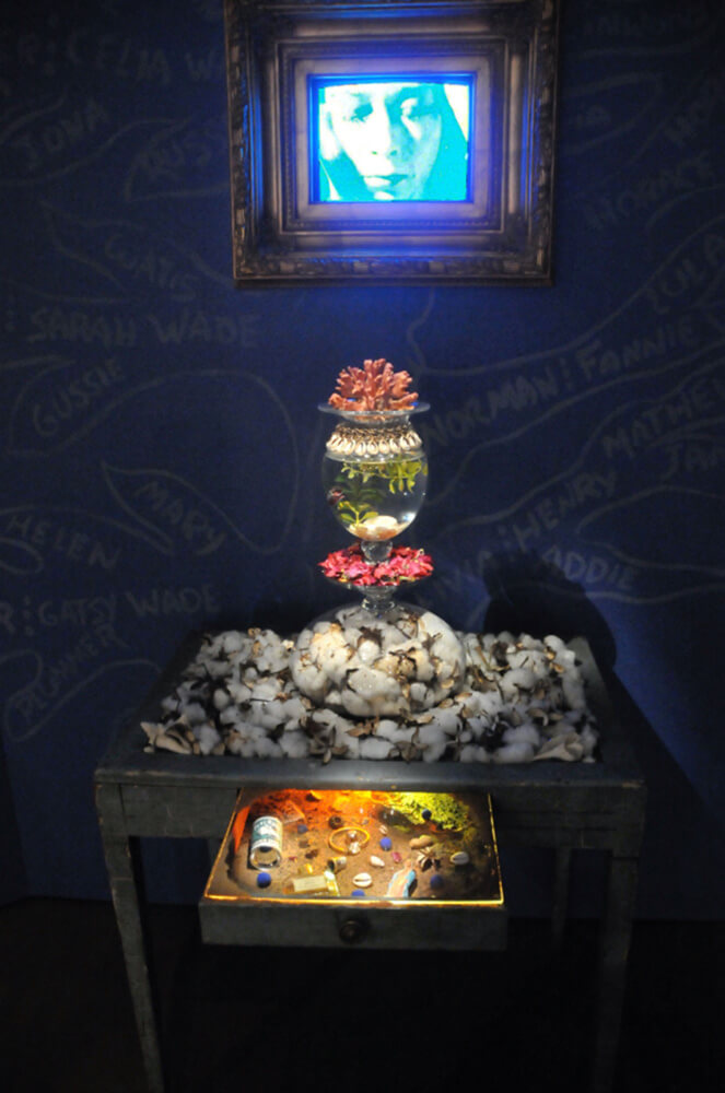 Eve Sandler. Mami Wata Crossing. 2008. Installation altar. Photo by Eve Sandler. 
