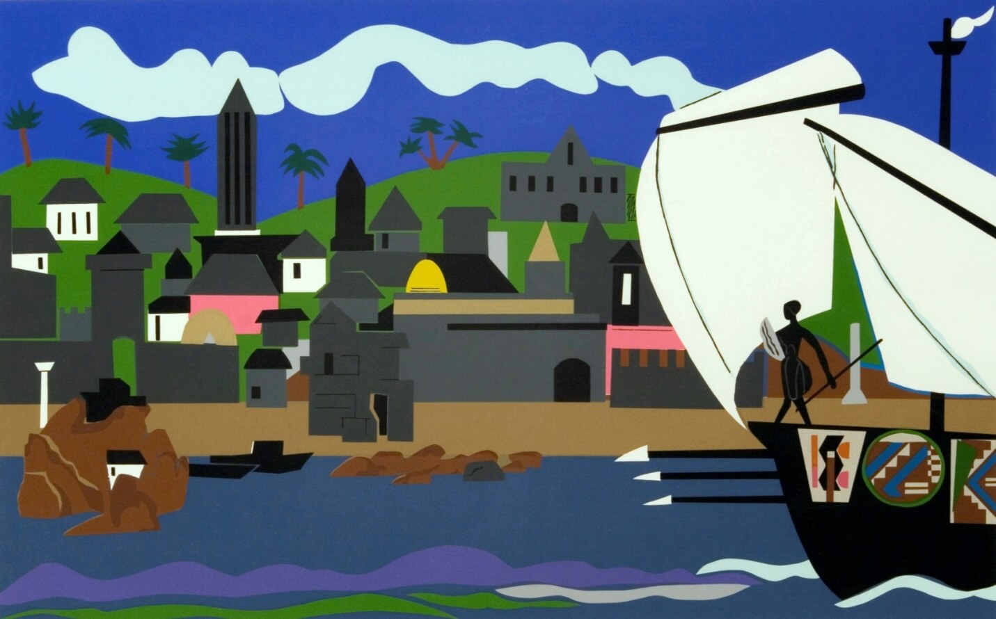 ARHS-1351-Romare-Bearden-Black-Odyssey-Home-to-Ithaca-1977