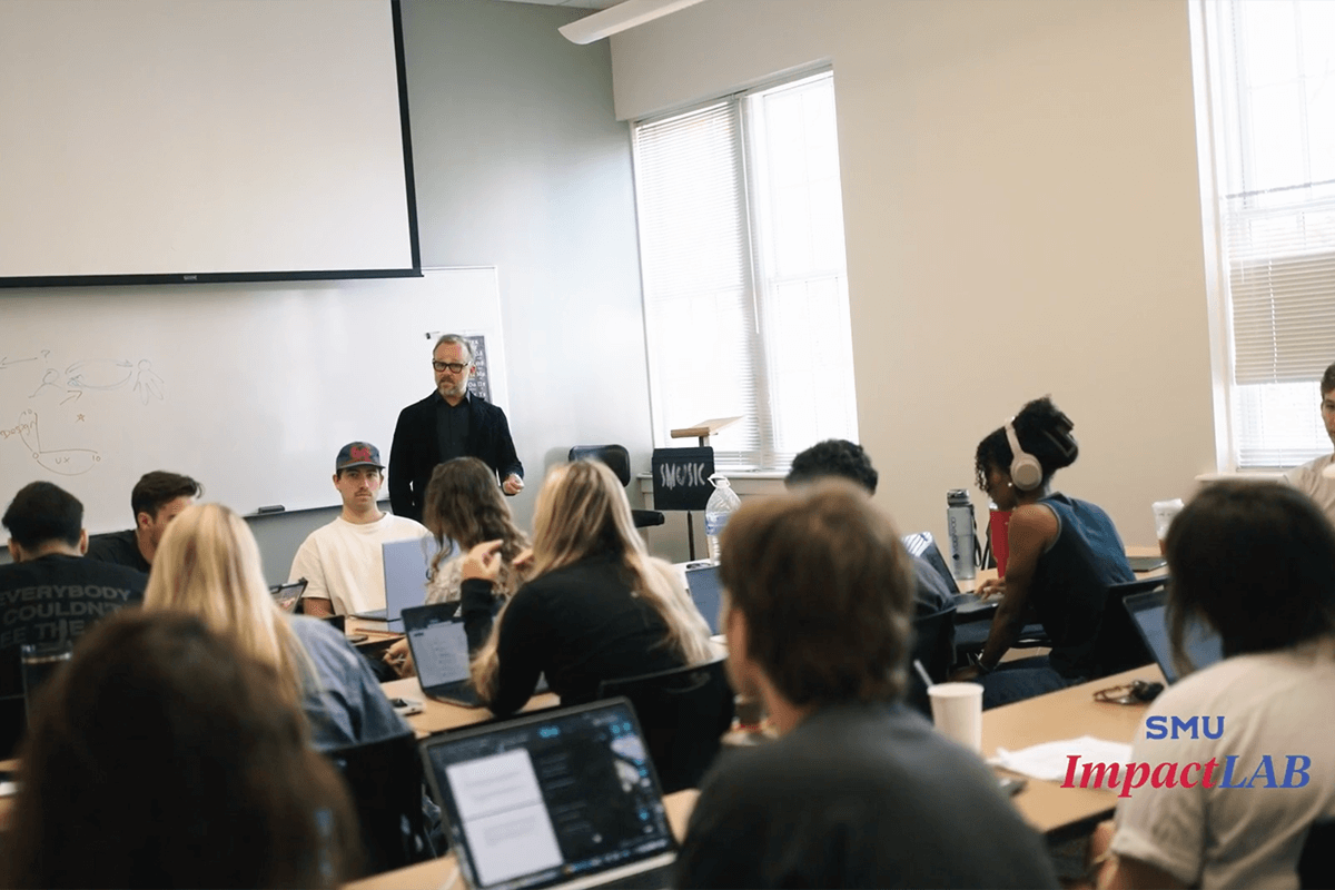 Jim hart teaching in a classroom