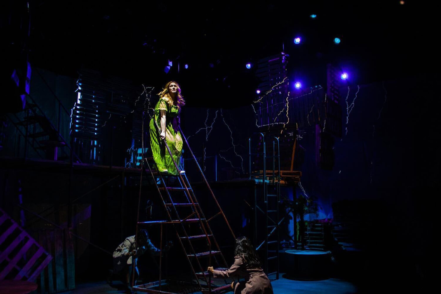 green dress on stage