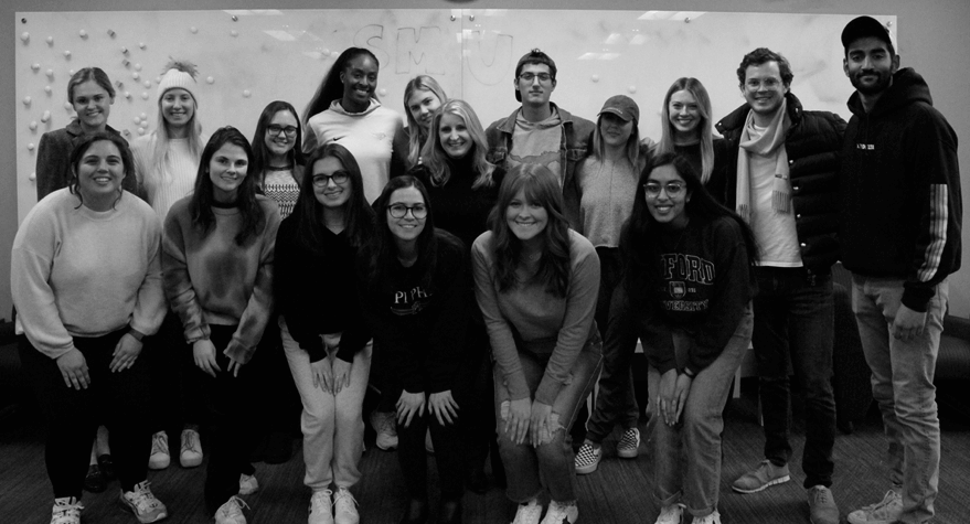 NSAC Competition students - student group picture in black and white
