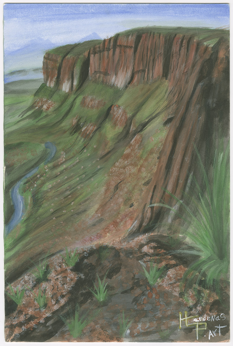 Hilario Cardenas - Small Hill painting