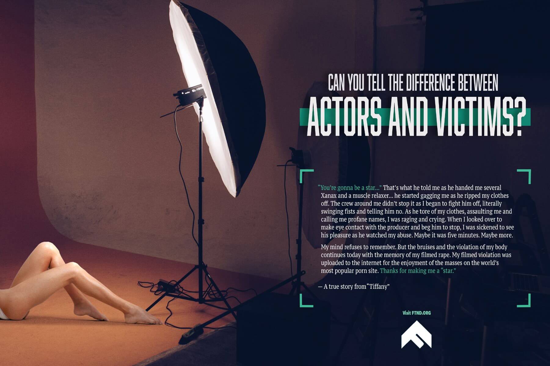 photo studio with female legs