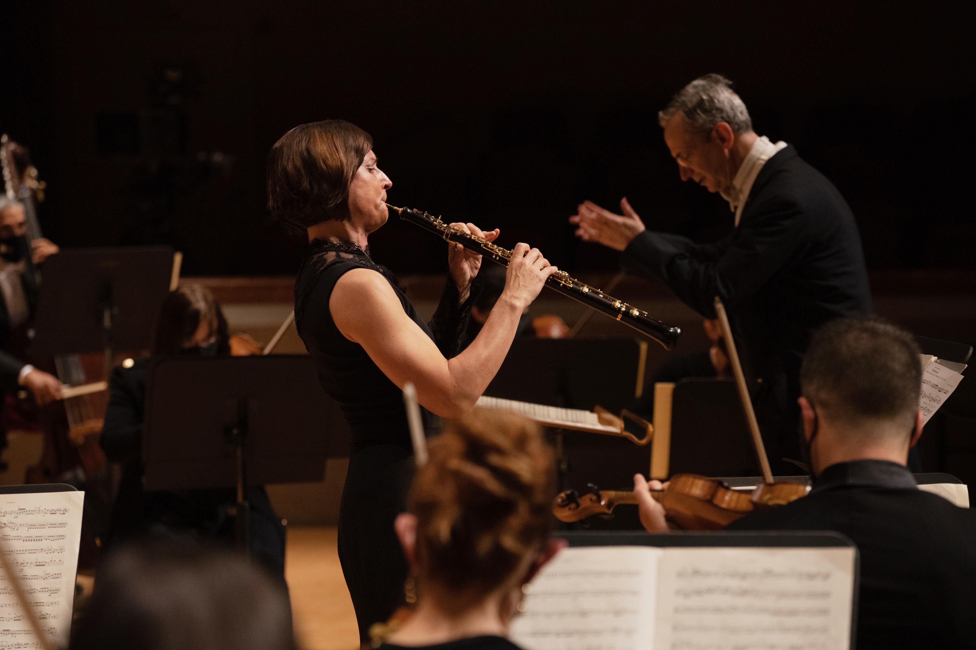 Erin Hannigan performing with the Dallas Symphony Orchestra.