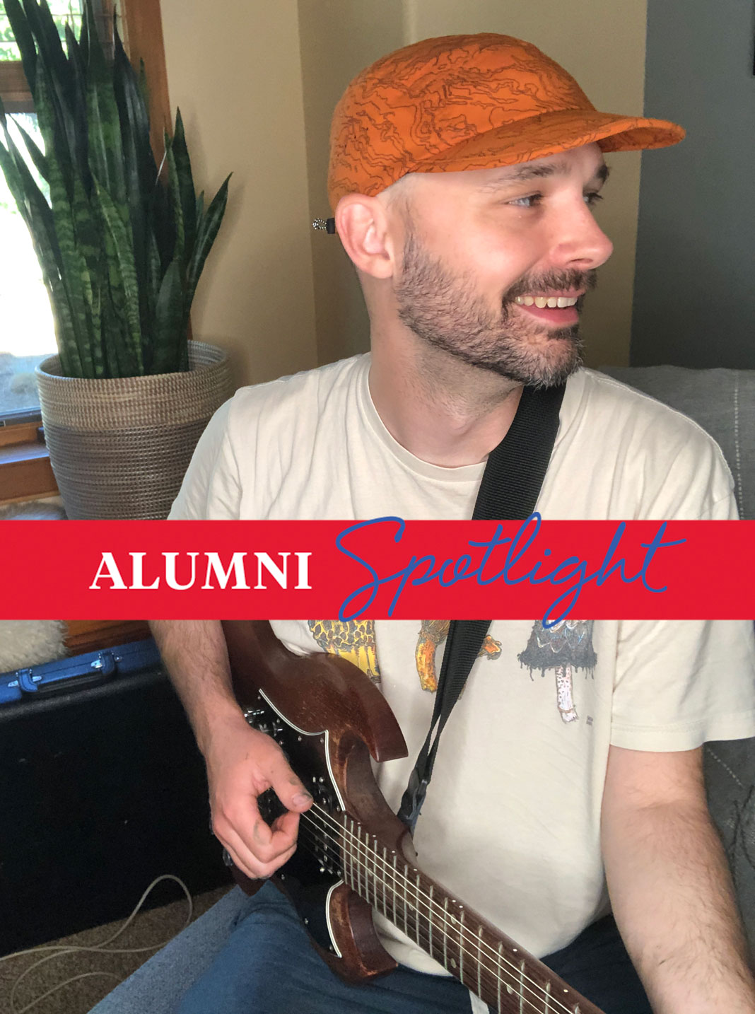 Alum David Daniels plays instruments to compose original works.