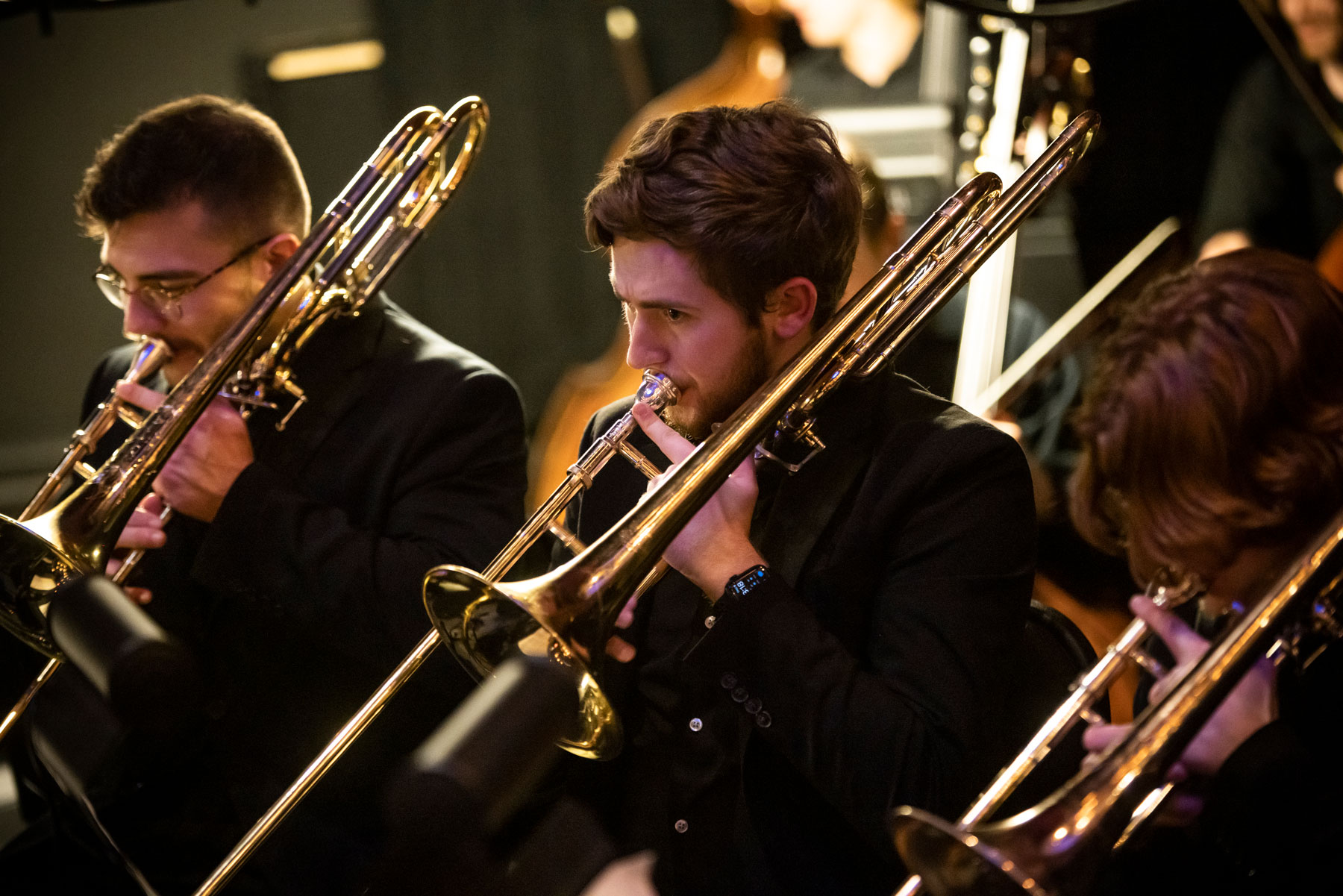 Student musicians perform for the Meadows at the Winspear.