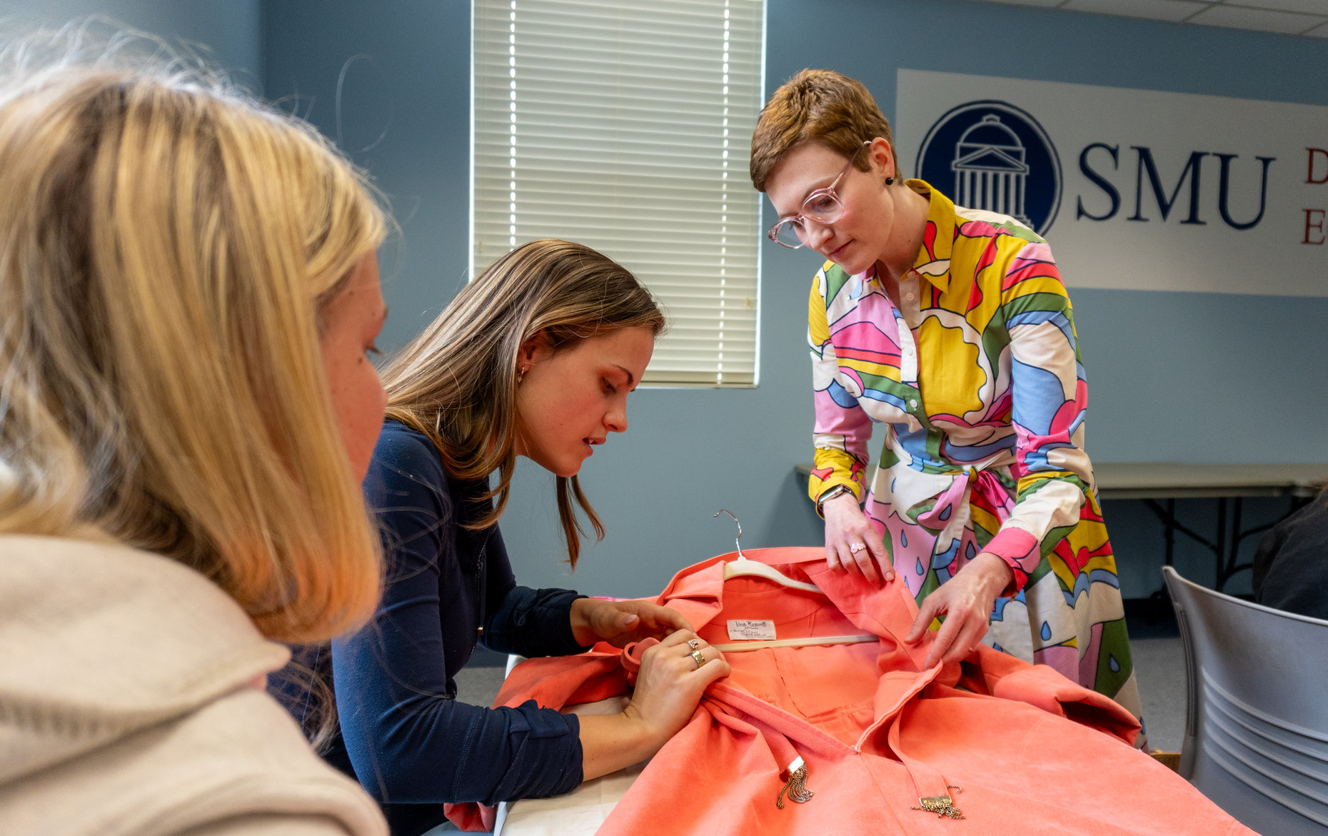 Under the supervision of faculty, students in the Bachelor of Arts in Fashion Media program study historical fashion.